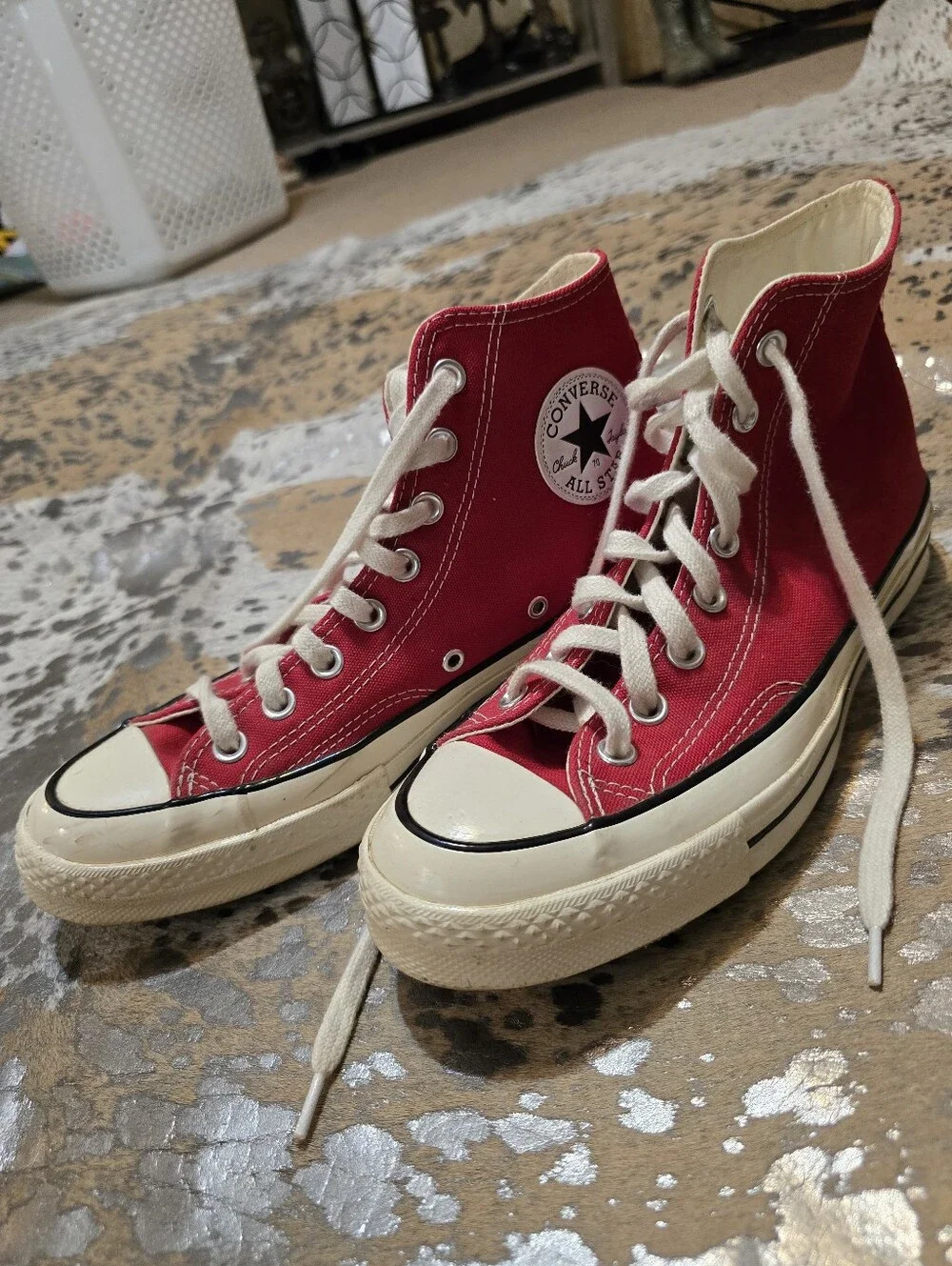 Converse Chuck Taylor All Star High Top Sneakers - Red - Picture 5 of 10